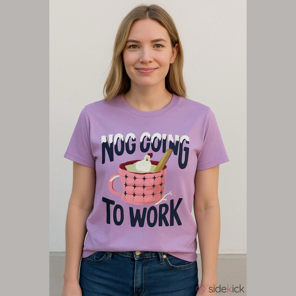 Old Navy cotton graphic T-shirt, size XL eggnog Santa graphic - Picture 1 of 5